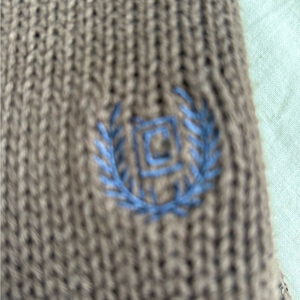 Chaps Heather Gray and Rich Brown Knit Cotton Sweater - Picture 3 of 3